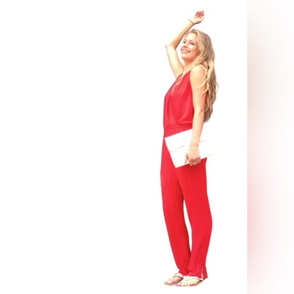 BCBG Max Azria - Red Jumpsuit - Picture 3 of 4